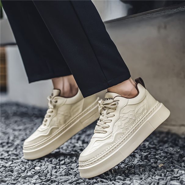 Nuove scarpe da uomo bianche, versatili e alla moda, comode, in stile coreano, sportive e casual._voghion.com