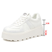 Spring New Training Casual Single Thick Sole White Versatile Height Increasing Women's Shoes Make Feet Look Smaller_voghion.com