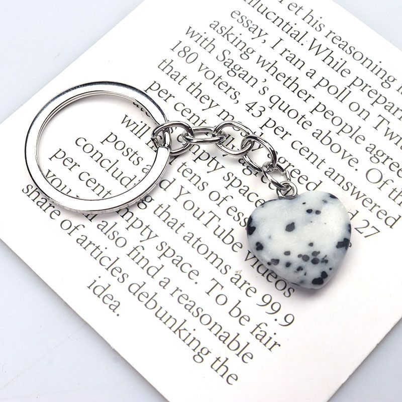 Natürlicher Kristall-Achat-Synthesestein, Liebes-Schlüsselanhänger, herzförmiger Anhänger, DIY-Geschenkbox, Schmuckzubehör_voghion.com