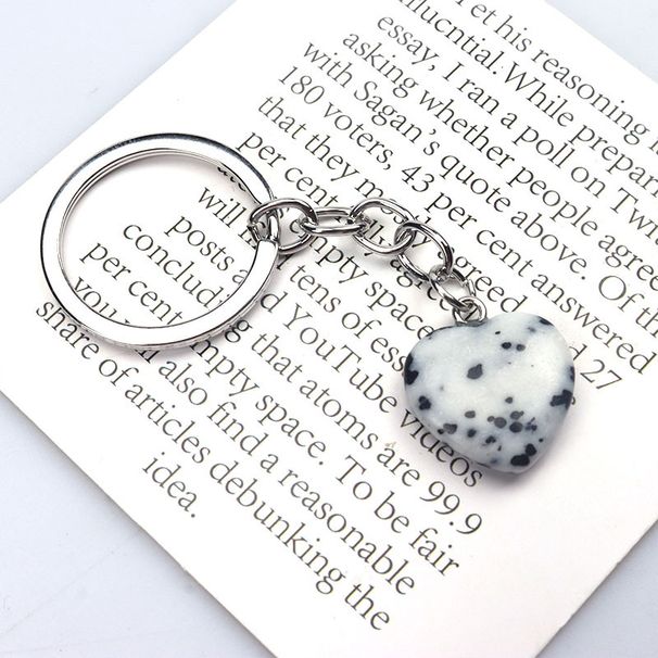 Natürlicher Kristall-Achat-Synthesestein, Liebes-Schlüsselanhänger, herzförmiger Anhänger, DIY-Geschenkbox, Schmuckzubehör_voghion.com