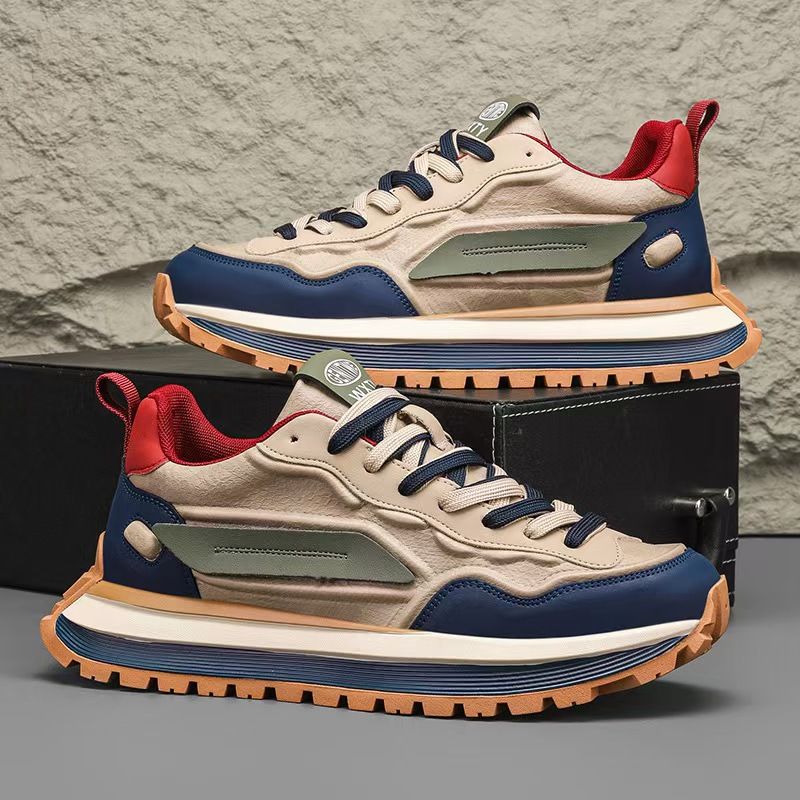 Men's Casual Low-Top Sneakers With Thick Sole - Lightweight Fashion Loafers For Everyday Wear Loafers Versatile Fashion Casual Men's Sneakers_voghion.com