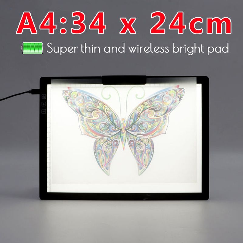 Bloc de notas recargable A4/A3, inalámbrico, con batería, para trazar, pintar, dibujar y hacer radiografías._voghion.com