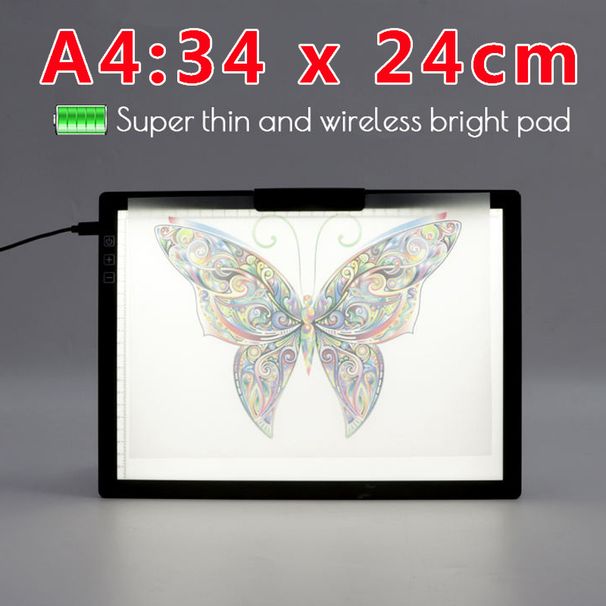 Bloc de notas recargable A4/A3, inalámbrico, con batería, para trazar, pintar, dibujar y hacer radiografías._voghion.com