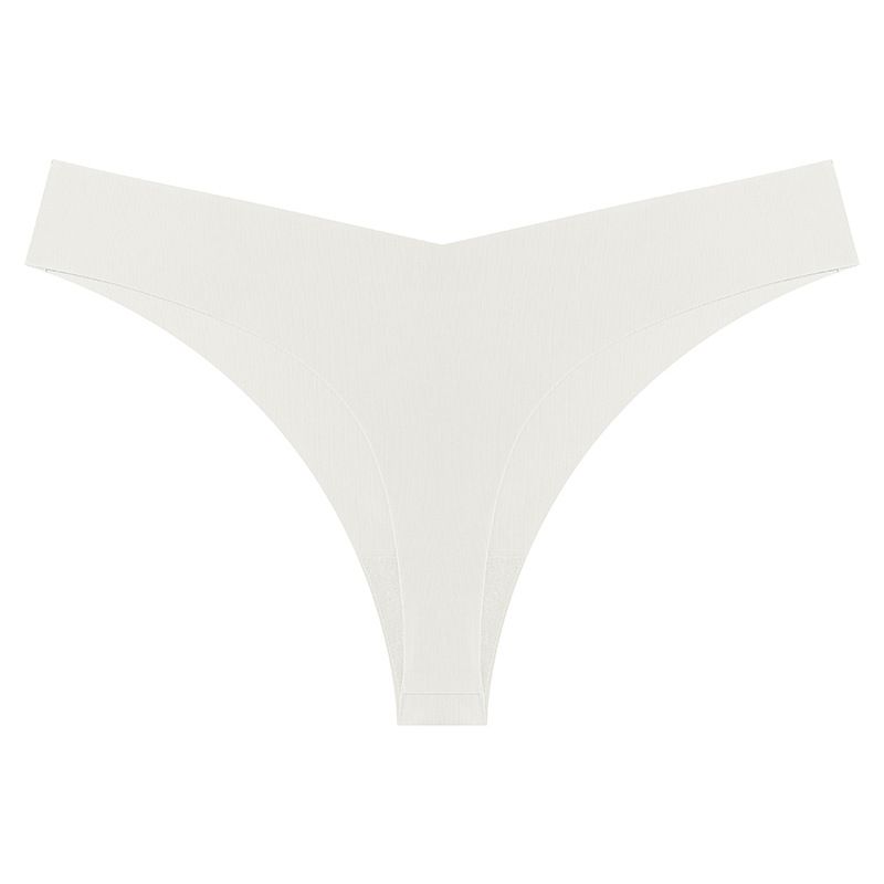 2025d Women Mid-Low Waist Sexy Seamless One-Piece Bare Sensation Invisible Women's Underwear_voghion.com