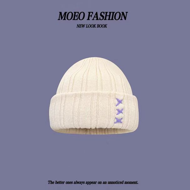 Japaese Style Autum Witer New Ig Kitted Hat Wome Sweet Versatile Fashio Simple Warm Pullover Couple Beaie For_voghion.com