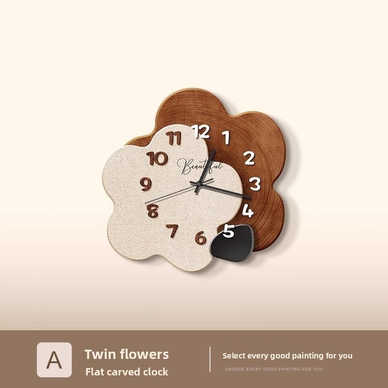 Vintage Style Wall Living Room High-end Simple Clock Wall-mounted 2025 New Model Light Luxury Creative Home Decor_voghion.com