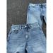 Men's Clothing Marble Pattern Washed Distressed Cleanfit Flared Denim Snowflake Pattern Commuter Top Men's Versatile Trousers_voghion.com
