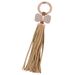 Korean Style Bowknot Leather Tassel Keychain Car Bag Pendant Small Gift Key Ring_voghion.com