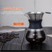 Übergießkaffeemaschine mit doppelschichtigem Edelstahlfilter, 400 ml/14 oz manueller Kaffeefilter und Kaffeekanne aus Glas (400 ml/14 oz)_voghion.com