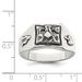 Sterling Silver Antiqued Masonic Ring_voghion.com