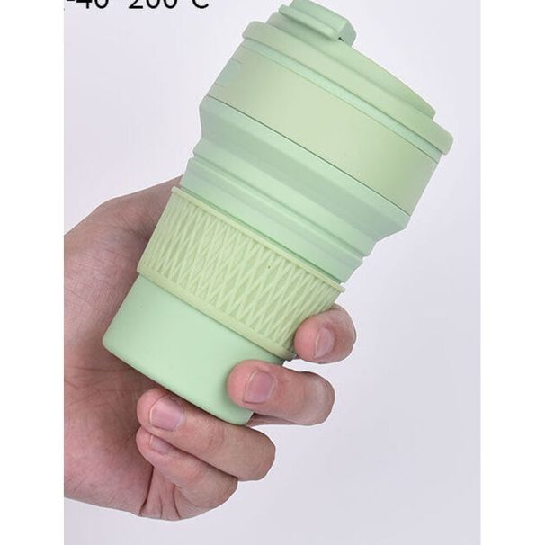 Tazza di compressione portatile creativa retrattile per viaggi d'affari in silicone pieghevole per uso alimentare_voghion.com