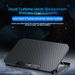 2 USB Cooling Pads Large Size For 12-16 Inch Notebook Silent Gaming Cooler Adjustable Wind Speed Laptop Stand_voghion.com