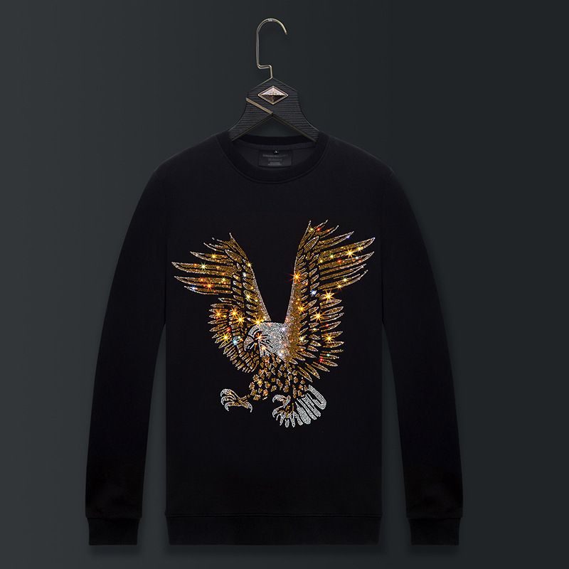 Abbigliamento maschile Hot Diamond Eagle Trend Girocollo Abbigliamento maschile Top autunnali_voghion.com