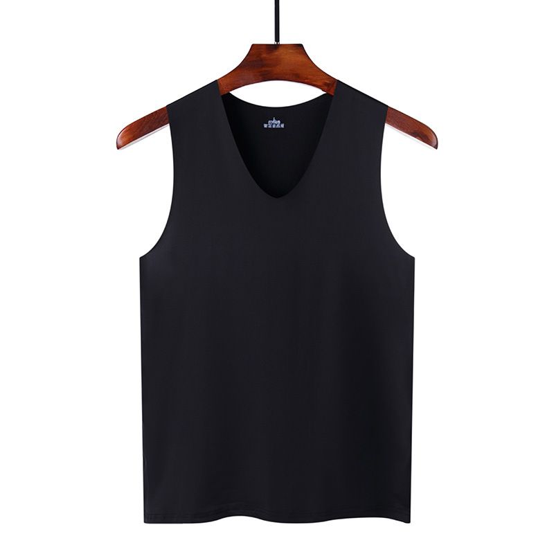 2025 Summer New Style: Men's Seamless Ice Silk Vest, Slim Fit Sports Style, Breathable Sleeveless Hurdle Base_voghion.com