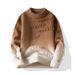 Męski sweter w gradientowym kolorze – modny sweter z eleganckim nadrukiem, miękka i oddychająca mieszanka akrylu, wygodny luźny krój do noszenia na co dzień_voghion.com