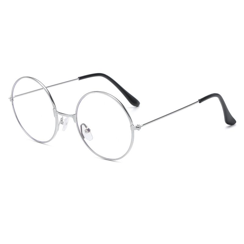 New Anti Blue Light Glasses, Artistic Plain Face, Men And Women's Same Round Frame Flat Glasses_voghion.com