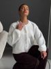 Cropped Faux Shearling Cardigan – Oversized Knit Coatigan (One Size, Cream White, Nylon-Polyester Blend, , Fall/Winter Layering Staple)_voghion.com