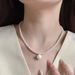 Korean French style high gloss imitation pearl necklace, fashionable niche, simple collarbone chain, women's light_voghion.com