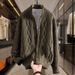 Men's Stylish Knit Sweater Jacket - Slim Fit Winter Pullover With Trendy Jacquard Pattern - Korean-Inspired Casual Coat For Fall & Winter_voghion.com