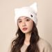 Cat's ears (Steamed cat-ear shaped bread) wool women warm in autumn winter lovely knitted for Korean casual and_voghion.com