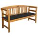 Patio Bench with Cushion 61.8" Solid Acacia Wood_voghion.com
