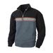 Men's Clothing Casual Long Sleeved Brushed Half Zip Jacket Men's Brushed Long-Sleeve Half-Zip Jacket Slim Fit Casual Windproof Pullover Top_voghion.com