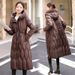 Down Women's Long Over The Knee New Style, Waist Cinching, Slimming And Keeping Warm. Winter Cotton Jacket, Thick_voghion.com