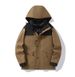 Giacca da trekking impermeabile unisex 3 in 1 con fodera termica staccabile - Cappotto antivento da esterno per coppia per autunno e inverno_voghion.com