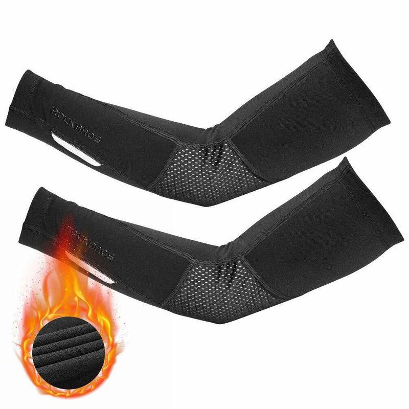 ROCKBROS Manchons antidérapants pour bras de vélo, manchons de cyclisme d'hiver pour VTT_voghion.com