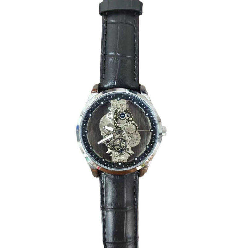 Men's Automatic Mechanical Watch With Transparent Skeleton Dial, Waterproof, Luminous, Quartz Movement, Stainless Steel Band_voghion.com