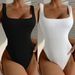 New Conservative One-Piece Swimsuit Solid Color Integrated Bikini_voghion.com