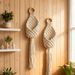 Cotton Rope Water Drop Net Tapestry Nordic Handwoven Bird's Nest Wall Small Flower Pot Plant Storage Hanging Bag_voghion.com
