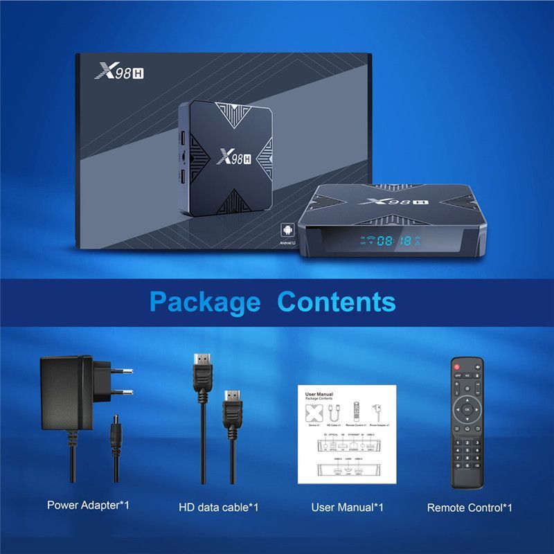 Smart X98H TV Box – Allwinner H618, Android 12, WiFi, ATV Version Media Player_voghion.com