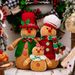 Christmas decorations Creative gingerbread Man Figure Display A family of three Gingerbread man window display doll gift_voghion.com