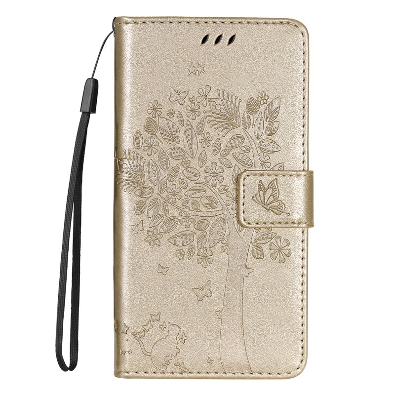 Geprägtes Cat Wallet Case für OPPO A52 A53S A54S A54 A55 A72 A73 A74 A93 A94 A95 A96 PU Leder Flip Cover für Reno 4 lit_voghion.com