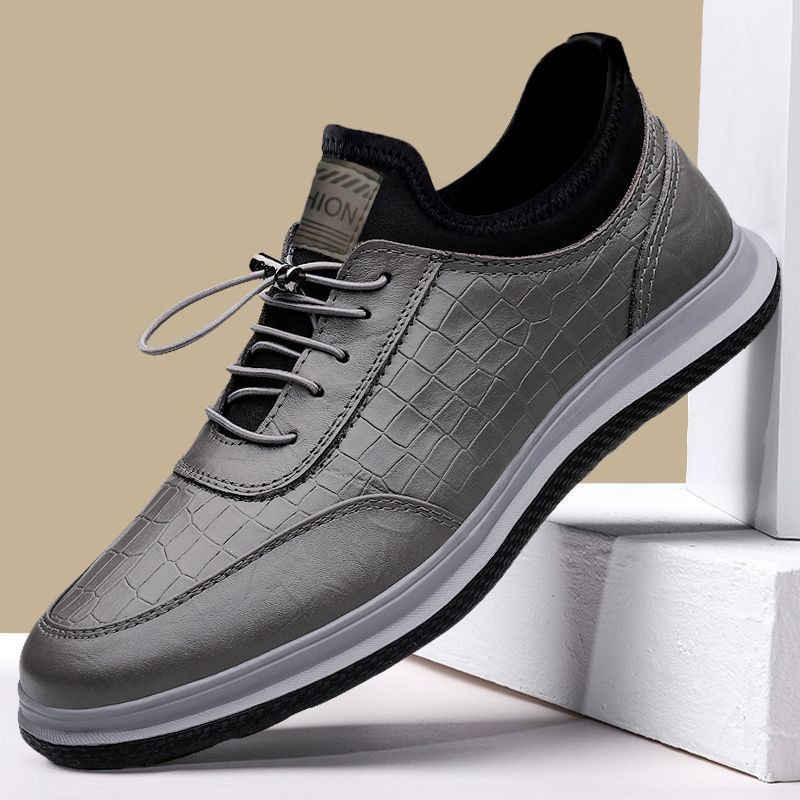 Herrenschuhe neue Herren Freizeitschuhe aus Leder atmungsaktive Schuhe Herrenschuhe mit weicher Unterseite weiche Oberfläche Turnschuhe lässige Schnürschuhe für Herren_voghion.com