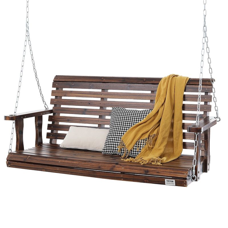 VEVOR Wooden Porch Swing 4.5 ft, Patio bench swing for Courtyard & Garden, Upgraded 880 lbs Strong Load Capacity, Heavy Duty Swing Chair Bench with Ha_voghion.com