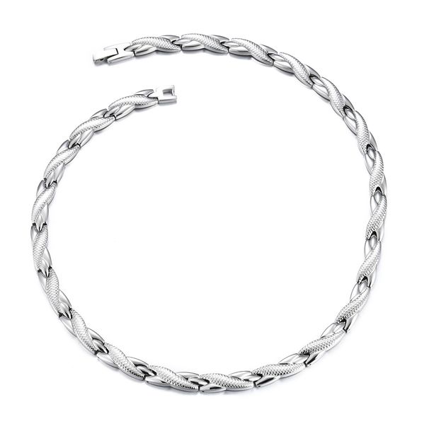 Sárkánymintás germánium divatos ékszer rozsdamentes gallérmágnes titán acél nyaklánc férfiaknak_voghion.com