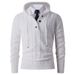 Men's Casual Hooded Sweater – Solid Color Loose Fit Knit Pullover (White, Black, Gray, Sizes M-3XL, Soft & Comfortable For Autumn & Winter)_voghion.com