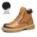 Autumn and winter new Martin boots men's British style high-top retro rhubarb boots velvet thick-soled snow boots_voghion.com