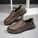 Spring Casual Sneakers New Low-top Genuine Breathable Korean Style Men's Leather Shoes_voghion.com
