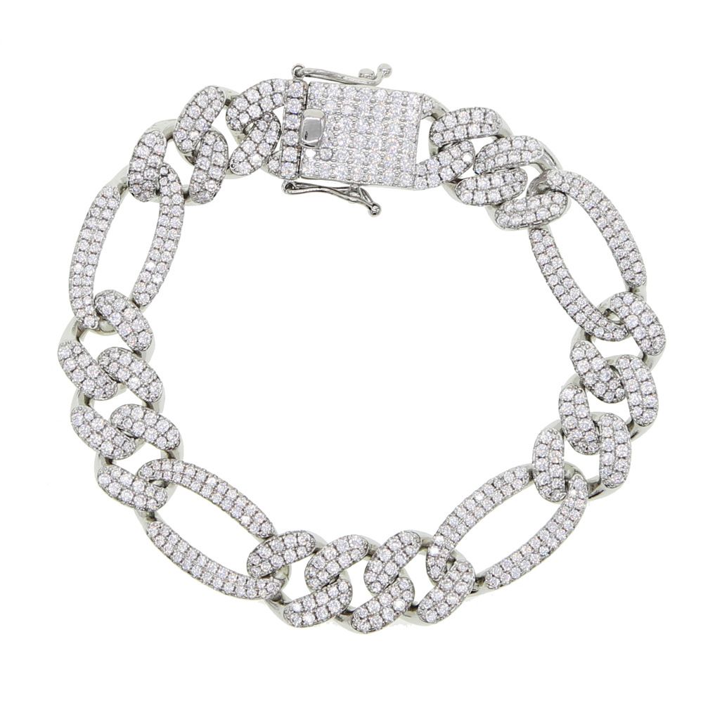 Nytt 12 mm cubansk kjede cubansk kjede Hip Hop Rap herrearmbånd_voghion.com