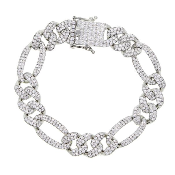 Nytt 12 mm cubansk kjede cubansk kjede Hip Hop Rap herrearmbånd_voghion.com