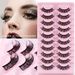 10 Pairs European - American False Eyelashes DD Curl, Dense & One - Piece Russian Curl For 3D Eye Look Create Charming Western - Style Makeup_voghion.com