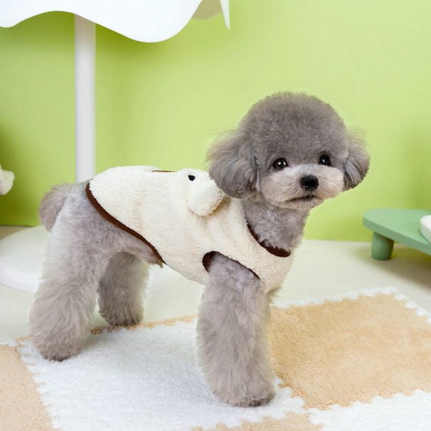 Dog Autumn Winter New Double-Sided Pet Clothing 24 Triangle Bear Fleece Clothes_voghion.com