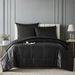 Satin Brushed Duvet Cover Set - 3-Piece Heavy Warm Bedding With Hypoallergenic Polyester, Deep Gray (200x230cm, Queen/King Size Options)_voghion.com