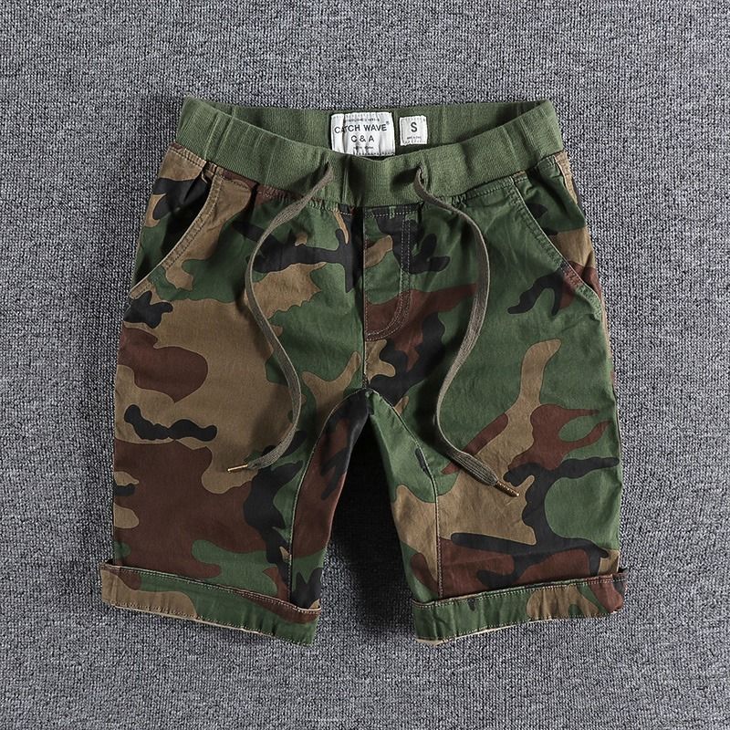 Men's Clothing Retro Work Shorts Men's Vintage American Workwear Shorts - Summer Casual Camouflage Cargo Shorts, Loose Fit Comfortable & Stylish_voghion.com