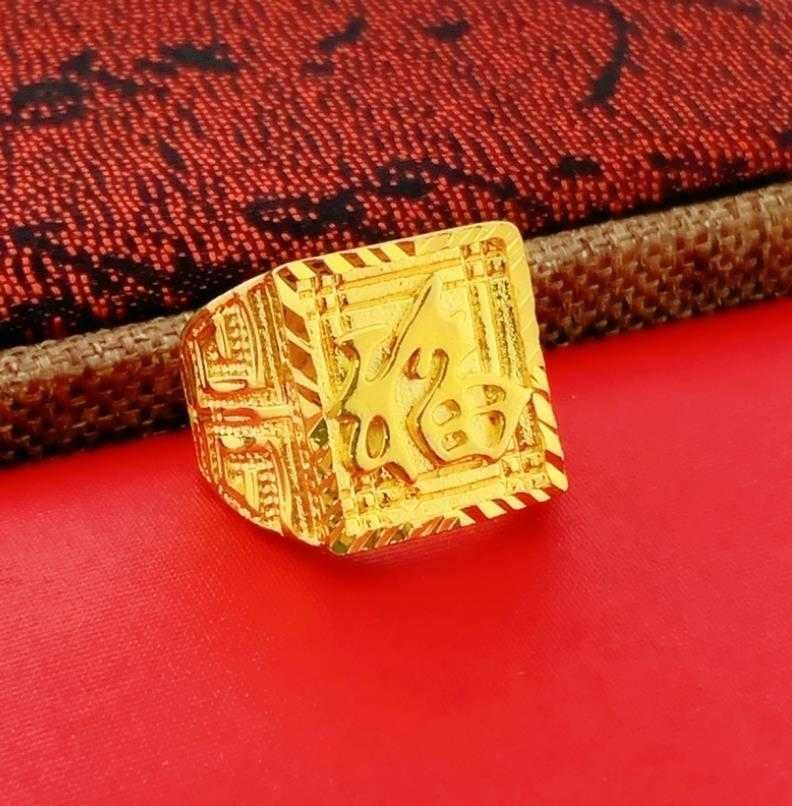 Männlicher Anhänger, klassischer massiver Gold gefüllter Männer-Anhänger aus Gelbgold für Männer, Partyschmuck, L2404_voghion.com