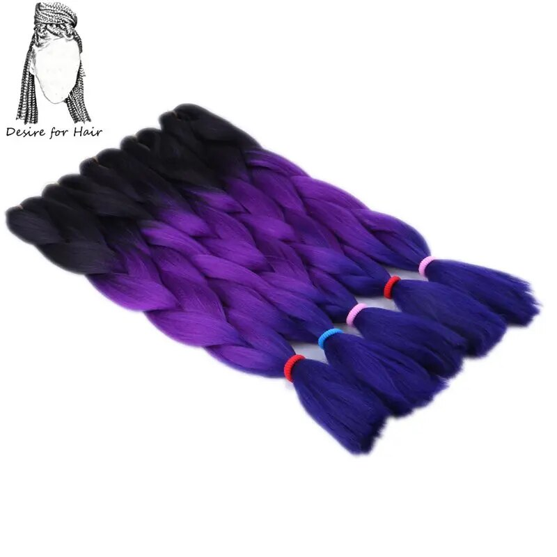 Desire 1 pezzo di estensioni intrecciate sintetiche marroni resistenti al calore jumbo per realizzare trecce a scatola_voghion.com