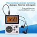 Multifunctional Pocket AM/FM Portable With Stereo Earphone, Battery Operated Radio By 2 AAA Batteries Not Included_voghion.com